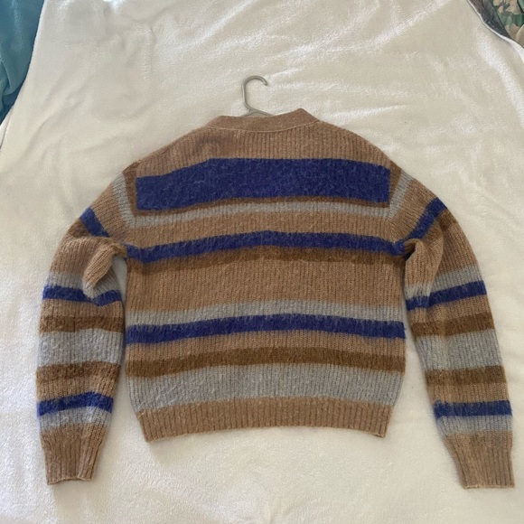 Wool Mix Striped Cardigan Women’s Size Large - Picture 5 of 8